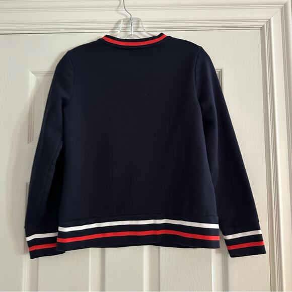 Banana Republic Crewneck Sweatshirt.Red White Blue Preppy Top XS Stripes Coastal - Picture 5 of 12